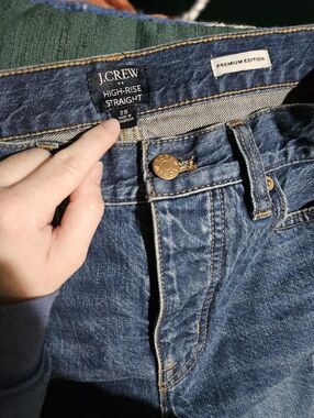 J. Crew Straight High-Rise Denim Jeans